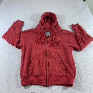 Pacific & Co Zip Hoodie Hooded Sweatshirt Red small long sleeve pockets …